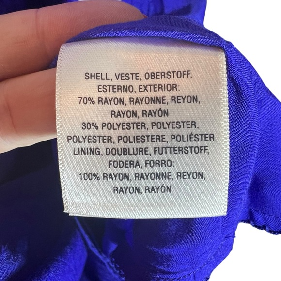 Moulinette Soeurs Anthropologie Carina Open Shoulder Blue Dress, Small - Picture 9 of 14